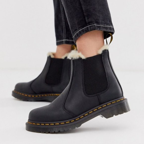 Dr. Martens Shoes - Dr. Martens Leonore Lined Leather Chelsea Boots